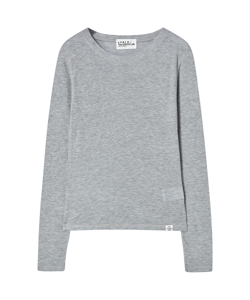 THE GREEN LAB（ザグリーンラボ）の「ソフトテンセルエアリーロングスリーブ[メランジグレー]（Tシャツ/カットソー・レディース・その他・FREE）」の10枚目の写真