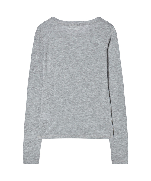 THE GREEN LAB（ザグリーンラボ）の「ソフトテンセルエアリーロングスリーブ[メランジグレー]（Tシャツ/カットソー・レディース・その他・FREE）」の11枚目の写真