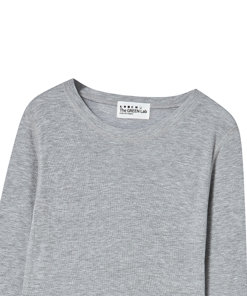 THE GREEN LAB（ザグリーンラボ）の「ソフトテンセルエアリーロングスリーブ[メランジグレー]（Tシャツ/カットソー・レディース・その他・FREE）」の12枚目の写真