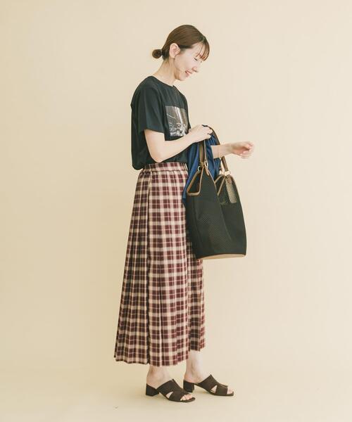 ITEMS URBANRESEARCH（アイテムズ アーバンリサーチ）の「プリーツロングスカート（スカート・レディース・ネイビー/ボルドー・FREE）」の13枚目の写真