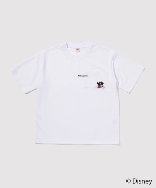 Disney(ディズニー)の「【Disney/ディズニー】キャラクター メンズ ポケット刺繍 梨地(アムンゼン) クルーネックTシャツ(Tシャツ/カットソー・メンズ・ホワイト/ブラック・S/M/L/XL)」の13枚目の写真
