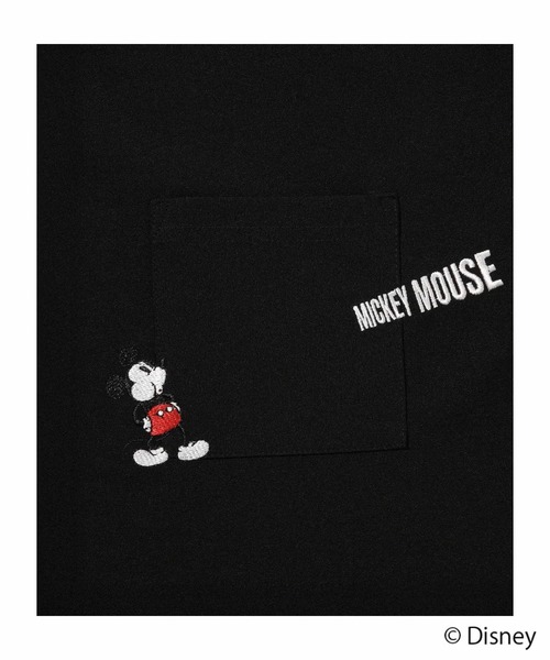 Disney(ディズニー)の「【Disney/ディズニー】キャラクター メンズ ポケット刺繍 梨地(アムンゼン) クルーネックTシャツ(Tシャツ/カットソー・メンズ・ホワイト/ブラック・S/M/L/XL)」の18枚目の写真
