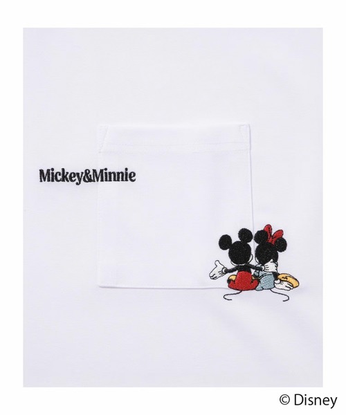Disney(ディズニー)の「【Disney/ディズニー】キャラクター メンズ ポケット刺繍 梨地(アムンゼン) クルーネックTシャツ(Tシャツ/カットソー・メンズ・ホワイト/ブラック・S/M/L/XL)」の19枚目の写真