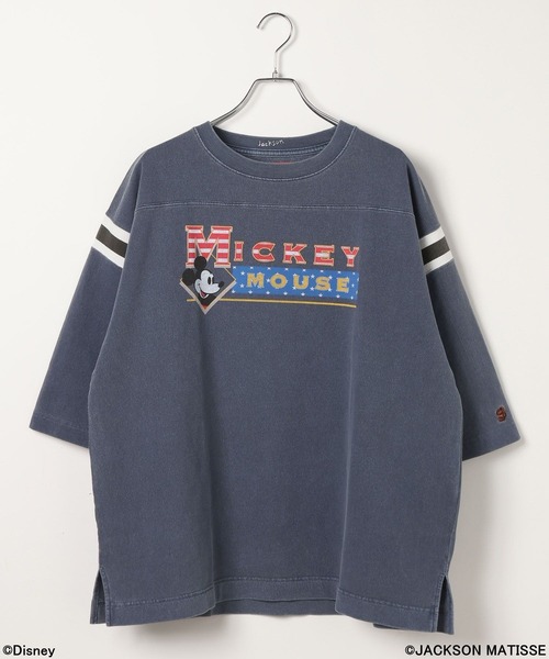 JACKSON MATISSE(ジャクソンマティス)の「【JACKSON MATISSE/BAYFLOW】「ミッキーマウス」七分袖グラフィックプルオーバー(Tシャツ/カットソー・レディース・モカ/ネイビー・FREE)」の3枚目の写真