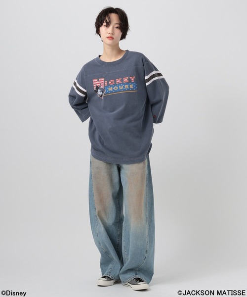 JACKSON MATISSE(ジャクソンマティス)の「【JACKSON MATISSE/BAYFLOW】「ミッキーマウス」七分袖グラフィックプルオーバー(Tシャツ/カットソー・レディース・モカ/ネイビー・FREE)」の18枚目の写真