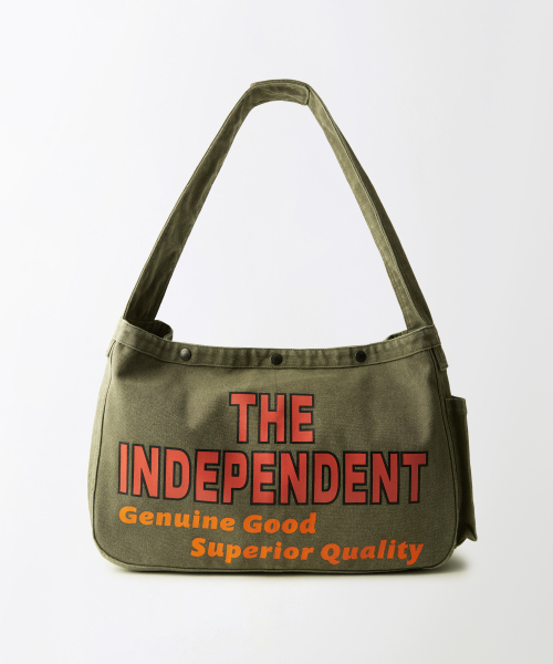 OUTSTANDING(アウトスタンディング)の「NEWSPAPER BAG(INDEPENDENT)_OLIVE(メッセンジャーバッグ・メンズ・その他・FREE)」の1枚目の写真