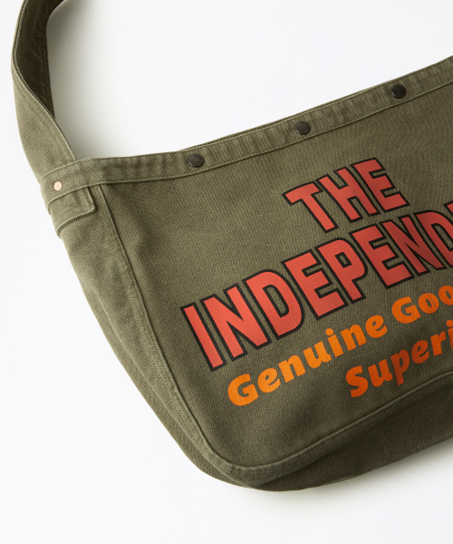OUTSTANDING(アウトスタンディング)の「NEWSPAPER BAG(INDEPENDENT)_OLIVE(メッセンジャーバッグ・メンズ・その他・FREE)」の3枚目の写真