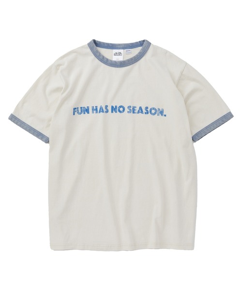 KAVU（カブー）の「KAVU/カブー Phrase  R-Tee  Fun/フレーズ リンガー Tシャツ ファン（Tシャツ/カットソー・メンズ・アイボリー/ブラック/ブルー・MEDIUM/X-LARGE）」の4枚目の写真