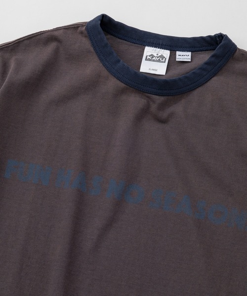 KAVU（カブー）の「KAVU/カブー Phrase  R-Tee  Fun/フレーズ リンガー Tシャツ ファン（Tシャツ/カットソー・メンズ・アイボリー/ブラック/ブルー・MEDIUM/X-LARGE）」の12枚目の写真