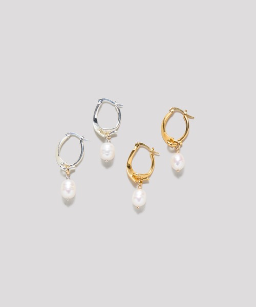 LAPUIS(ラピュイ)の「LAPUIS(ラピュイ)Pearl Hook pierced earrings(ピアス(両耳用)・レディース・ゴールド/マルチ・FREE)」の4枚目の写真