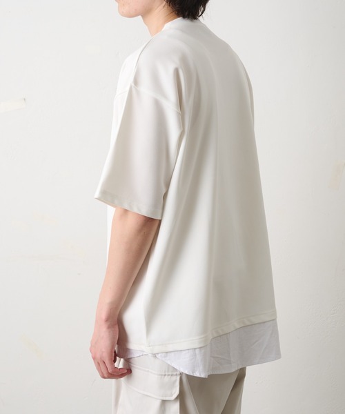COLONY 2139(コロニートゥーワンスリーナイン)の「ジョーゼットレイヤード半袖T(Tシャツ/カットソー・メンズ・ブルー/ブラック/ホワイト・LARGE/MEDIUM)」の5枚目の写真