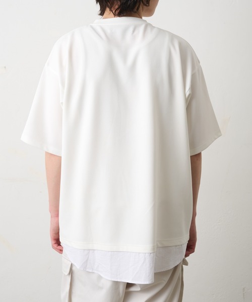 COLONY 2139(コロニートゥーワンスリーナイン)の「ジョーゼットレイヤード半袖T(Tシャツ/カットソー・メンズ・ブルー/ブラック/ホワイト・LARGE/MEDIUM)」の7枚目の写真