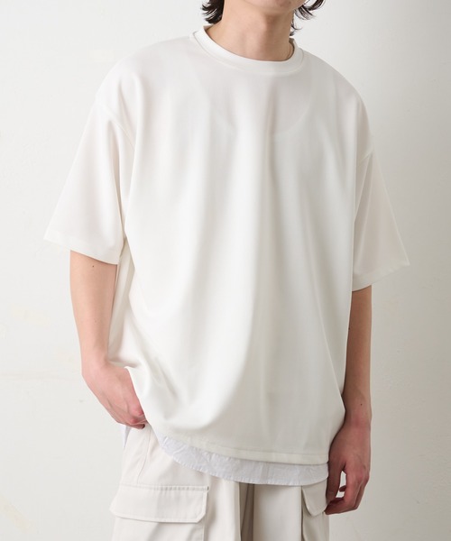 COLONY 2139(コロニートゥーワンスリーナイン)の「ジョーゼットレイヤード半袖T(Tシャツ/カットソー・メンズ・ブルー/ブラック/ホワイト・LARGE/MEDIUM)」の6枚目の写真