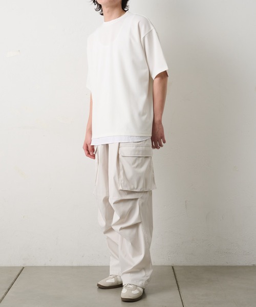 COLONY 2139(コロニートゥーワンスリーナイン)の「ジョーゼットレイヤード半袖T(Tシャツ/カットソー・メンズ・ブルー/ブラック/ホワイト・LARGE/MEDIUM)」の8枚目の写真