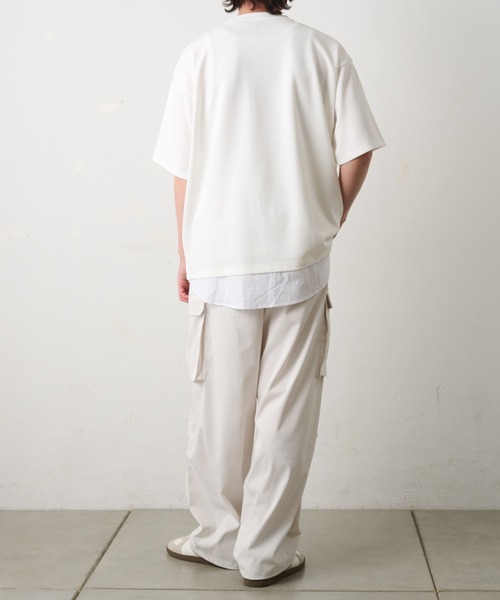 COLONY 2139(コロニートゥーワンスリーナイン)の「ジョーゼットレイヤード半袖T(Tシャツ/カットソー・メンズ・ブルー/ブラック/ホワイト・LARGE/MEDIUM)」の11枚目の写真