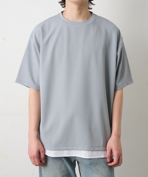COLONY 2139(コロニートゥーワンスリーナイン)の「ジョーゼットレイヤード半袖T(Tシャツ/カットソー・メンズ・ブルー/ブラック/ホワイト・LARGE/MEDIUM)」の12枚目の写真