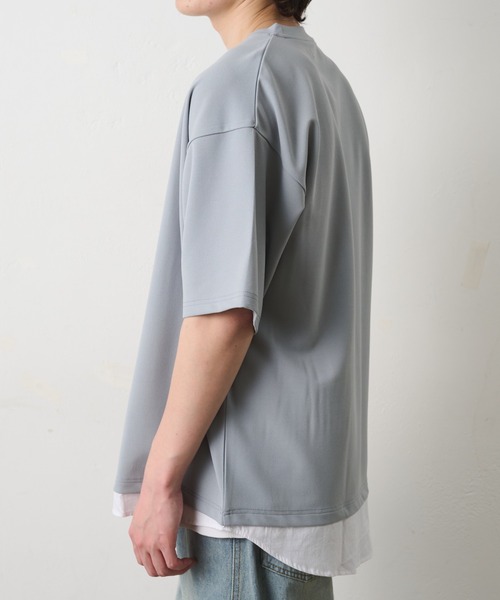 COLONY 2139(コロニートゥーワンスリーナイン)の「ジョーゼットレイヤード半袖T(Tシャツ/カットソー・メンズ・ブルー/ブラック/ホワイト・LARGE/MEDIUM)」の13枚目の写真