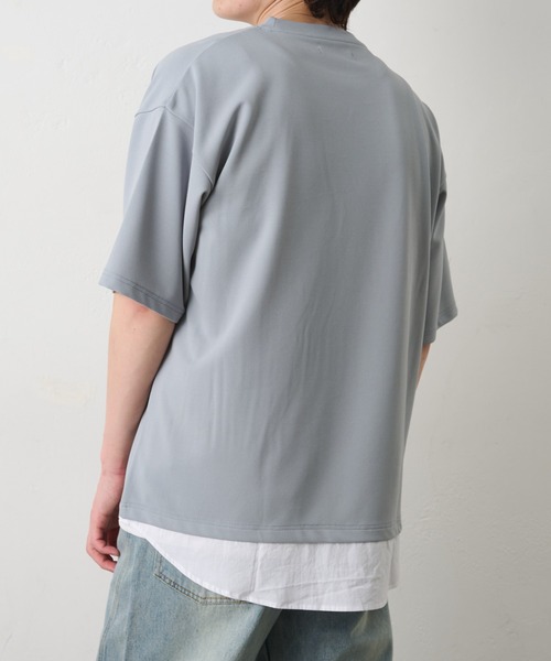 COLONY 2139(コロニートゥーワンスリーナイン)の「ジョーゼットレイヤード半袖T(Tシャツ/カットソー・メンズ・ブルー/ブラック/ホワイト・LARGE/MEDIUM)」の14枚目の写真