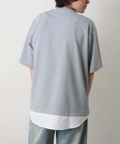 COLONY 2139(コロニートゥーワンスリーナイン)の「ジョーゼットレイヤード半袖T(Tシャツ/カットソー・メンズ・ブルー/ブラック/ホワイト・LARGE/MEDIUM)」の15枚目の写真