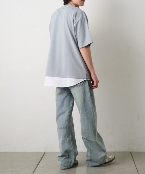COLONY 2139(コロニートゥーワンスリーナイン)の「ジョーゼットレイヤード半袖T(Tシャツ/カットソー・メンズ・ブルー/ブラック/ホワイト・LARGE/MEDIUM)」の19枚目の写真