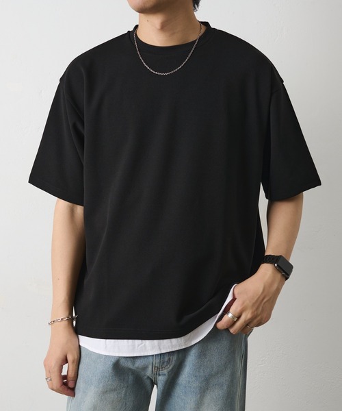 COLONY 2139(コロニートゥーワンスリーナイン)の「ジョーゼットレイヤード半袖T(Tシャツ/カットソー・メンズ・ブルー/ブラック/ホワイト・LARGE/MEDIUM)」の20枚目の写真