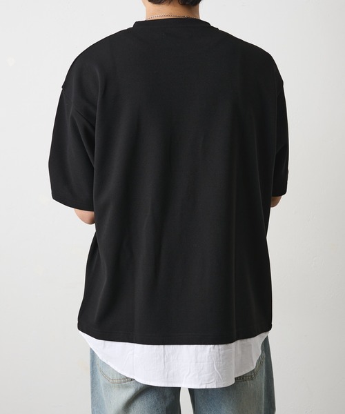 COLONY 2139(コロニートゥーワンスリーナイン)の「ジョーゼットレイヤード半袖T(Tシャツ/カットソー・メンズ・ブルー/ブラック/ホワイト・LARGE/MEDIUM)」の22枚目の写真