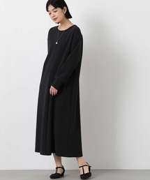 カットジョーゼットサックワンピ