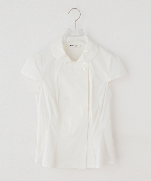 PULP/417EDIFICE(パルプフォーワンセブンエディフィス)の「peachy den / ピーチーデン MISSY BLOUSE(シャツ/ブラウス・レディース・ホワイト・SMALL/X-SMALL)」の4枚目の写真