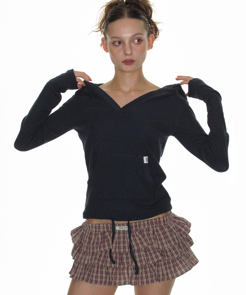 CRANK（クランク）の「ティアードマイクロスカートパンツ_ワインチェック（スカート・レディース・その他・FREE）」の2枚目の写真