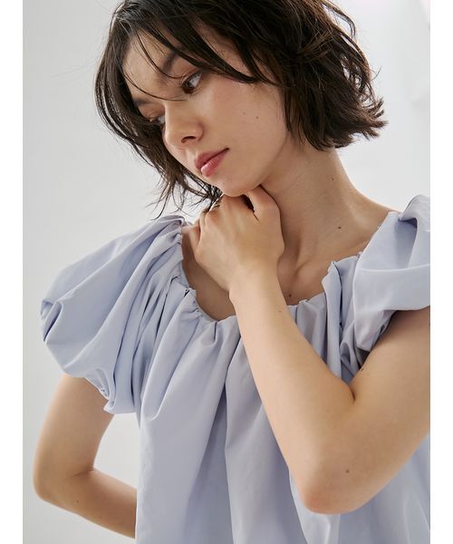 emmi(エミ)の「3wayバルーンブラウス(シャツ/ブラウス・レディース・ホワイト/ライトブルー/ブラック・F)」の9枚目の写真