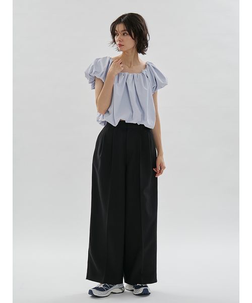 emmi(エミ)の「3wayバルーンブラウス(シャツ/ブラウス・レディース・ホワイト/ライトブルー/ブラック・F)」の12枚目の写真