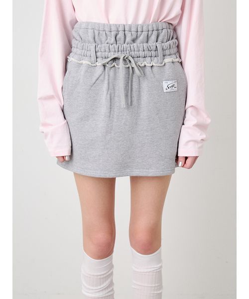 SORIN(ソリン )の「Double Waist Mini Skirt/ダブルウエスト ミニスカート(スカート・レディース・グレー/ブラック/ライトグレー・38)」の12枚目の写真