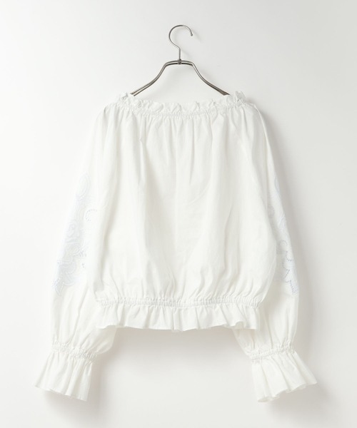 LOWRYS FARM（ローリーズファーム）の「カットワークレースブラウス 638504（シャツ/ブラウス・レディース・ブラック/ライトブルー/ホワイト・FREE）」の16枚目の写真