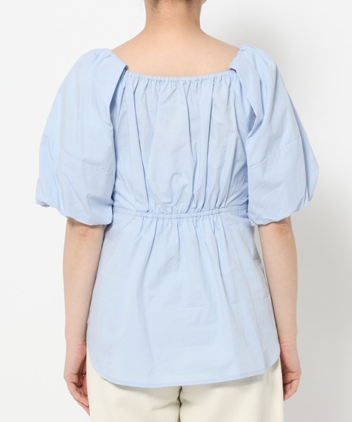 mysty woman（ミスティウーマン）の「アソートスクエアネックパフブラウス 666050（シャツ/ブラウス・レディース・サックスブルー/オフホワイト/ブルー系その他/グリーン系その他・FREE）」の16枚目の写真