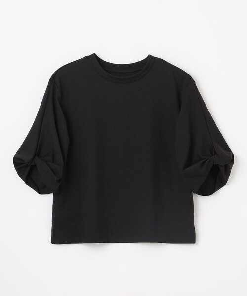 ANY(エニィ)の「ツイストスリーブボーダートップス(Tシャツ/カットソー・レディース・ホワイト系2/ベージュ系2/スカイブルー系2/ライトイエロー系2/ネイビー系/ホワイト系/ブラック系/ダークブラウン系2・X-LARGE)」の21枚目の写真