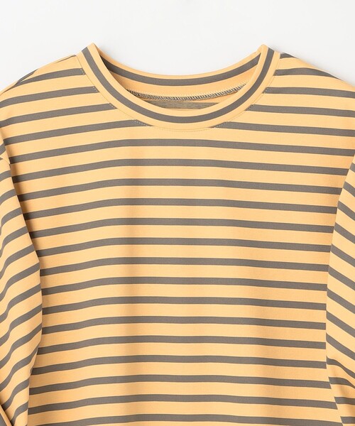 ANY(エニィ)の「ツイストスリーブボーダートップス(Tシャツ/カットソー・レディース・ホワイト系2/ベージュ系2/スカイブルー系2/ライトイエロー系2/ネイビー系/ホワイト系/ブラック系/ダークブラウン系2・X-LARGE)」の12枚目の写真