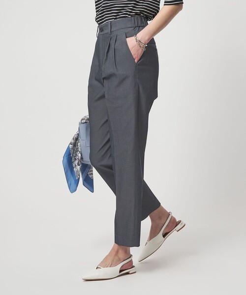 green label relaxing（グリーンレーベルリラクシング）の「［size SHORT/TALLあり］Daily Chic タック スリム パンツ（スラックス・レディース・その他1/ブラック・TALL/34/40/SHORT/36/44/38/42/46）」の10枚目の写真
