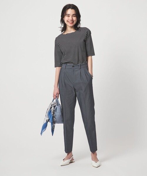 green label relaxing（グリーンレーベルリラクシング）の「［size SHORT/TALLあり］Daily Chic タック スリム パンツ（スラックス・レディース・その他1/ブラック・TALL/34/40/SHORT/36/44/38/42/46）」の8枚目の写真