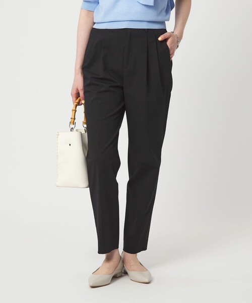 green label relaxing（グリーンレーベルリラクシング）の「［size SHORT/TALLあり］Daily Chic タック スリム パンツ（スラックス・レディース・その他1/ブラック・TALL/34/40/SHORT/36/44/38/42/46）」の7枚目の写真