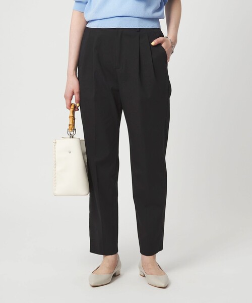 green label relaxing（グリーンレーベルリラクシング）の「［size SHORT/TALLあり］Daily Chic タック スリム パンツ（スラックス・レディース・その他1/ブラック・TALL/34/40/SHORT/36/44/38/42/46）」の6枚目の写真