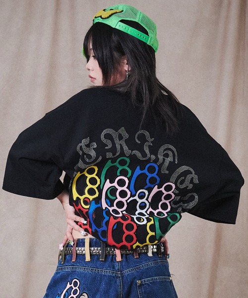 GALFY(ガルフィー)の「GALFY-メリケンHERTS Tee(Tシャツ/カットソー・メンズ・ブラック/ホワイト・XL/L)」の2枚目の写真