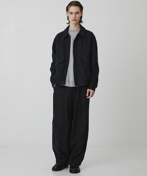 UNITED TOKYO（ユナイテッドトウキョウ）の「【数量限定】HEMP SUEDE フライトジップブルゾン　｜SETUP可能（ブルゾン・メンズ・ダークグレー/ブラック・1/2）」の15枚目の写真