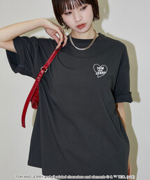 PUBLUX/パブリュクス <機能性素材>TOM&JERRY/トムとジェリー ハート グラフィック Tシャツ 限定展開