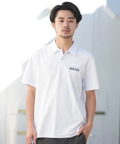 NEW ERA（ニューエラ）の「NEW ERA/ニューエラ 半袖 ポロシャツ 鹿の子 吸汗速乾 UVカット 抗菌 14859939/14859946（ポロシャツ・メンズ・ホワイト/ブラック・XXL/XL/L/M）」の3枚目の写真