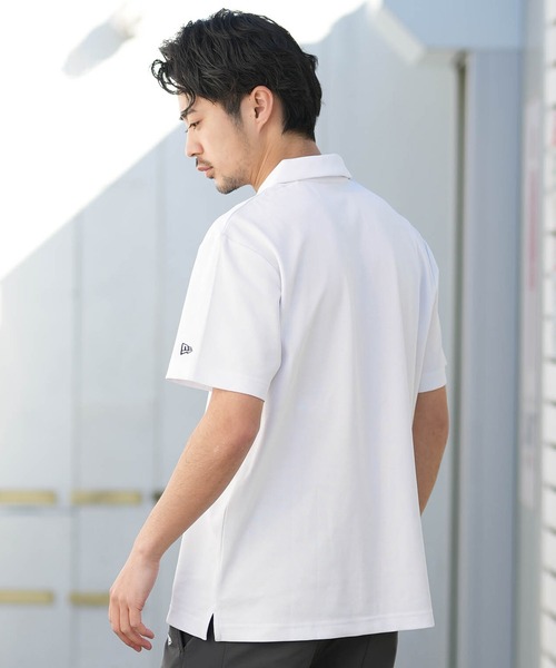 NEW ERA（ニューエラ）の「NEW ERA/ニューエラ 半袖 ポロシャツ 鹿の子 吸汗速乾 UVカット 抗菌 14859939/14859946（ポロシャツ・メンズ・ホワイト/ブラック・XXL/XL/L/M）」の4枚目の写真