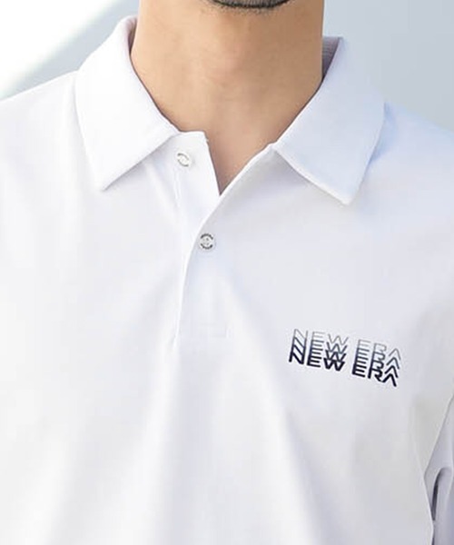 NEW ERA（ニューエラ）の「NEW ERA/ニューエラ 半袖 ポロシャツ 鹿の子 吸汗速乾 UVカット 抗菌 14859939/14859946（ポロシャツ・メンズ・ホワイト/ブラック・XXL/XL/L/M）」の9枚目の写真