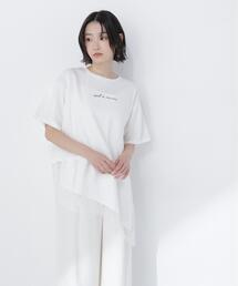 NATURAL BEAUTY BASIC | レースドッキングロゴTシャツ(Tシャツ/カットソー)
