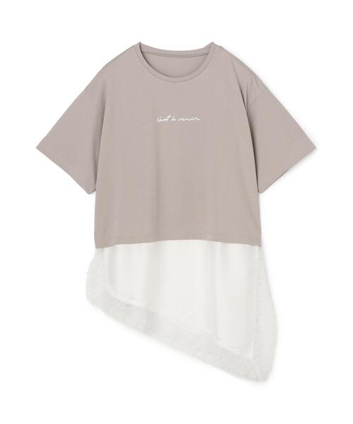 NATURAL BEAUTY BASIC(ナチュラルビューティーベーシック)の「レースドッキングロゴTシャツ(Tシャツ/カットソー・レディース・グレー系その他/ブラック/オフホワイト・FREE)」の13枚目の写真
