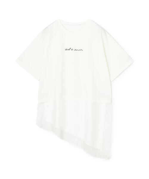 NATURAL BEAUTY BASIC(ナチュラルビューティーベーシック)の「レースドッキングロゴTシャツ(Tシャツ/カットソー・レディース・グレー系その他/ブラック/オフホワイト・FREE)」の22枚目の写真