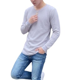 COOK JEANS（クックジーンズ）の「ワッフルクルーロンT（Tシャツ/カットソー）」